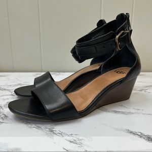 UGG Char Ankle Strap Wedge Sandals